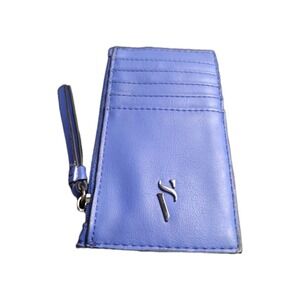 Simply Vera Wang ID Holds 5 Credit Cards Wallet/Coin Fx Leather Purple 5X3 #1540